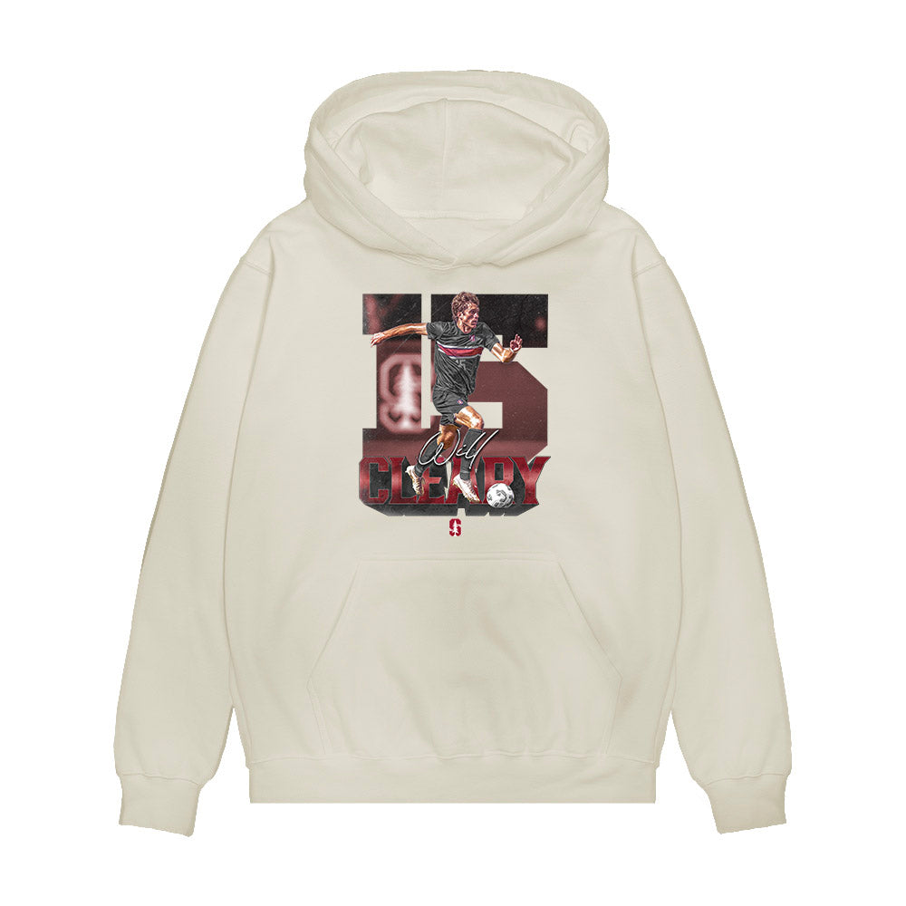 Stanford - NCAA Men's Soccer : Will Cleary - Premium Hooded Sweatshirt-0