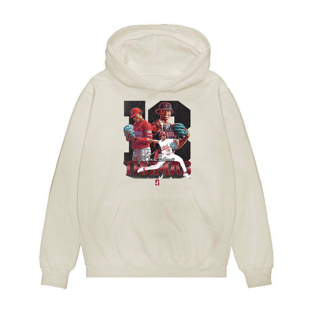 Stanford - NCAA Baseball : Kassius Thomas - Premium Hooded Sweatshirt-0