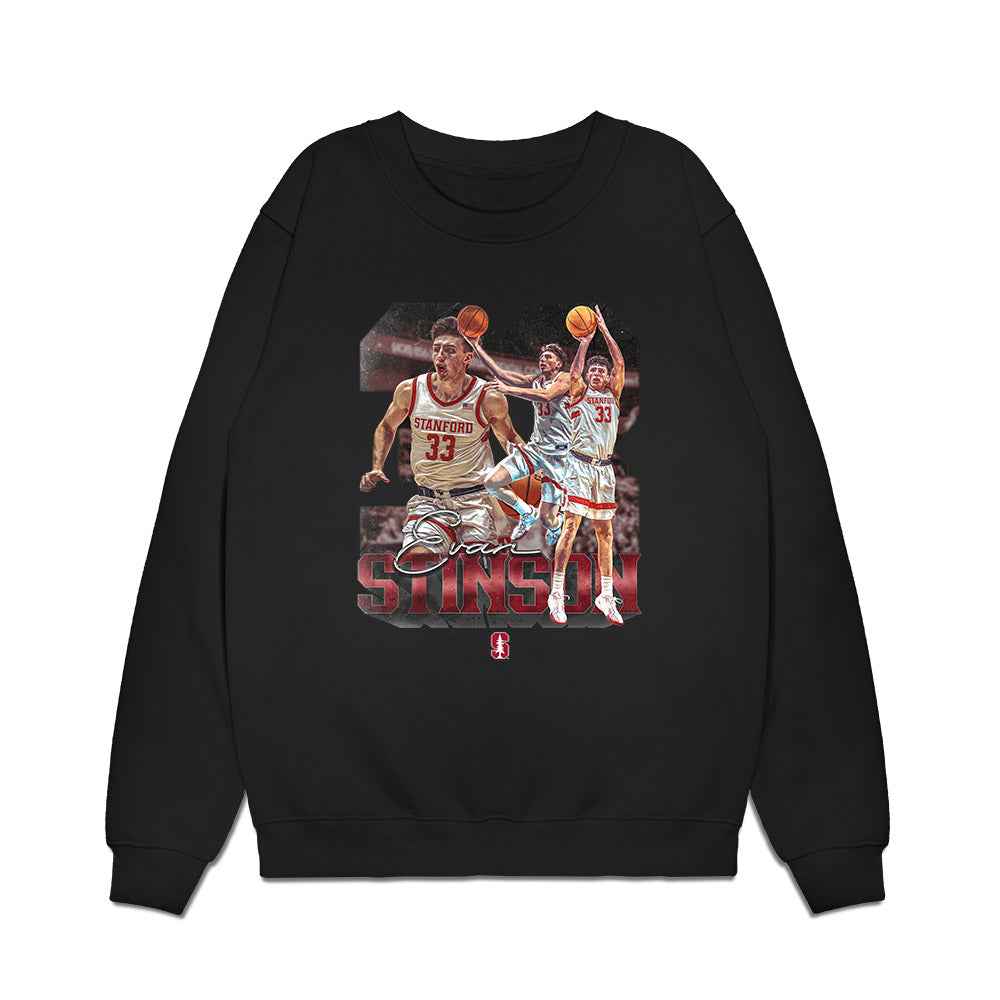 Stanford - NCAA Men's Basketball : Evan Stinson - Collage Premium Crewneck Sweatshirt-0