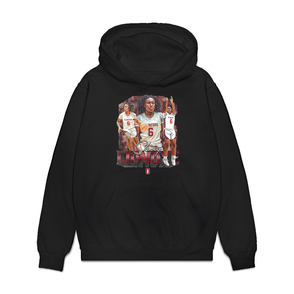 Stanford - NCAA Women's Basketball : Shay Ijiwoye - Collage Premium Hooded Sweatshirt-0