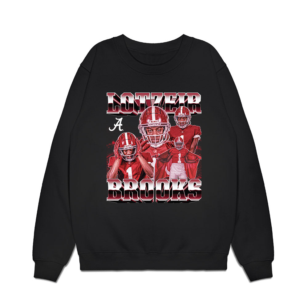 Alabama - NCAA Football : Lotzeir Brooks - Premium Crewneck Sweatshirt-0
