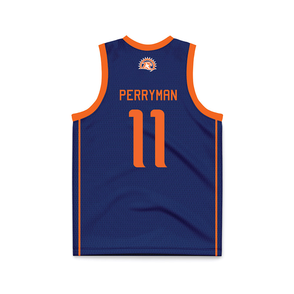 FPU - NCAA Women's Basketball : Alexa Perryman - Navy Basketball Jersey-1