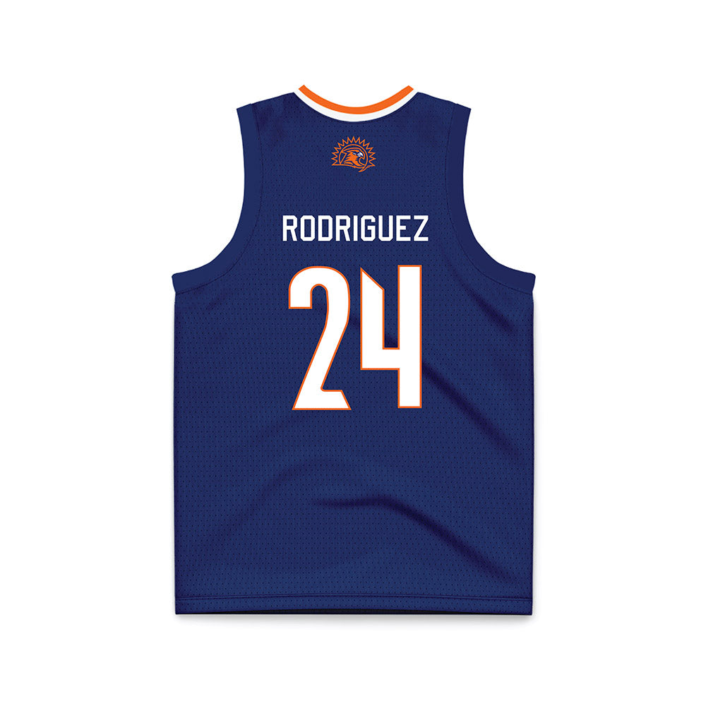 FPU - NCAA Men's Basketball : Silas Rodriguez - Navy Basketball Jersey-1