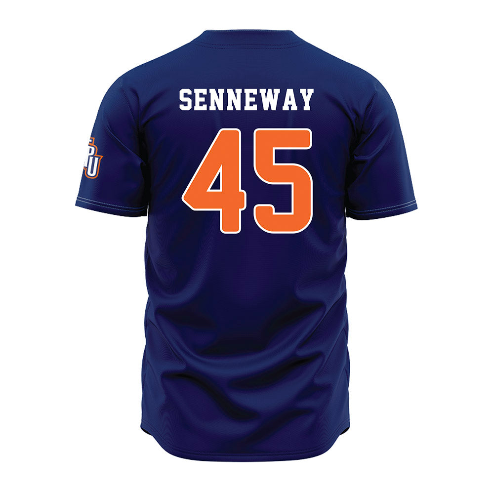 FPU - NCAA Baseball : Dylan Senneway - Navy Jersey-1
