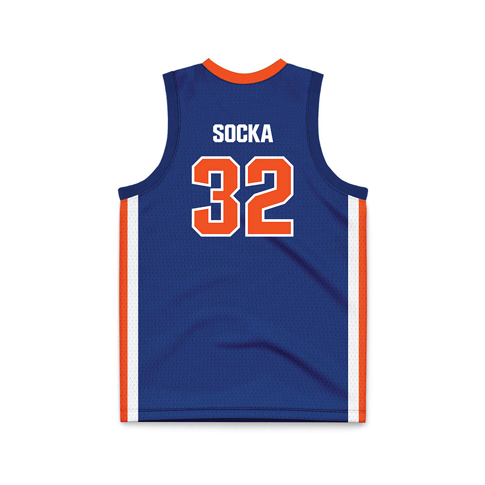 Morgan State - NCAA Men's Basketball : Jayden Socka - Blue Basketball Jersey-1