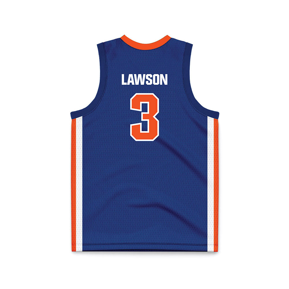 Morgan State - NCAA Men's Basketball : Rob Lawson - Blue Basketball Jersey-1