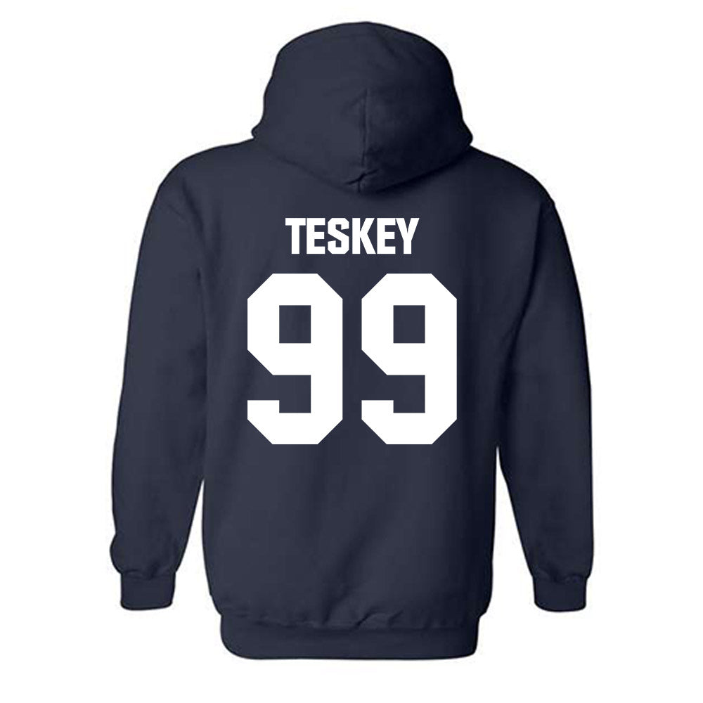 UNH - NCAA Football : Luke Teskey - Classic Shersey Hooded Sweatshirt-1