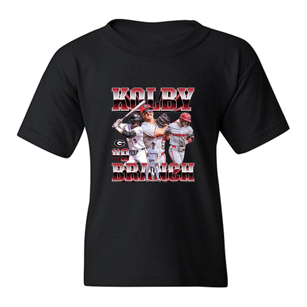 Georgia - NCAA Baseball : Kolby Branch - Player Collage Youth T-Shirt-0