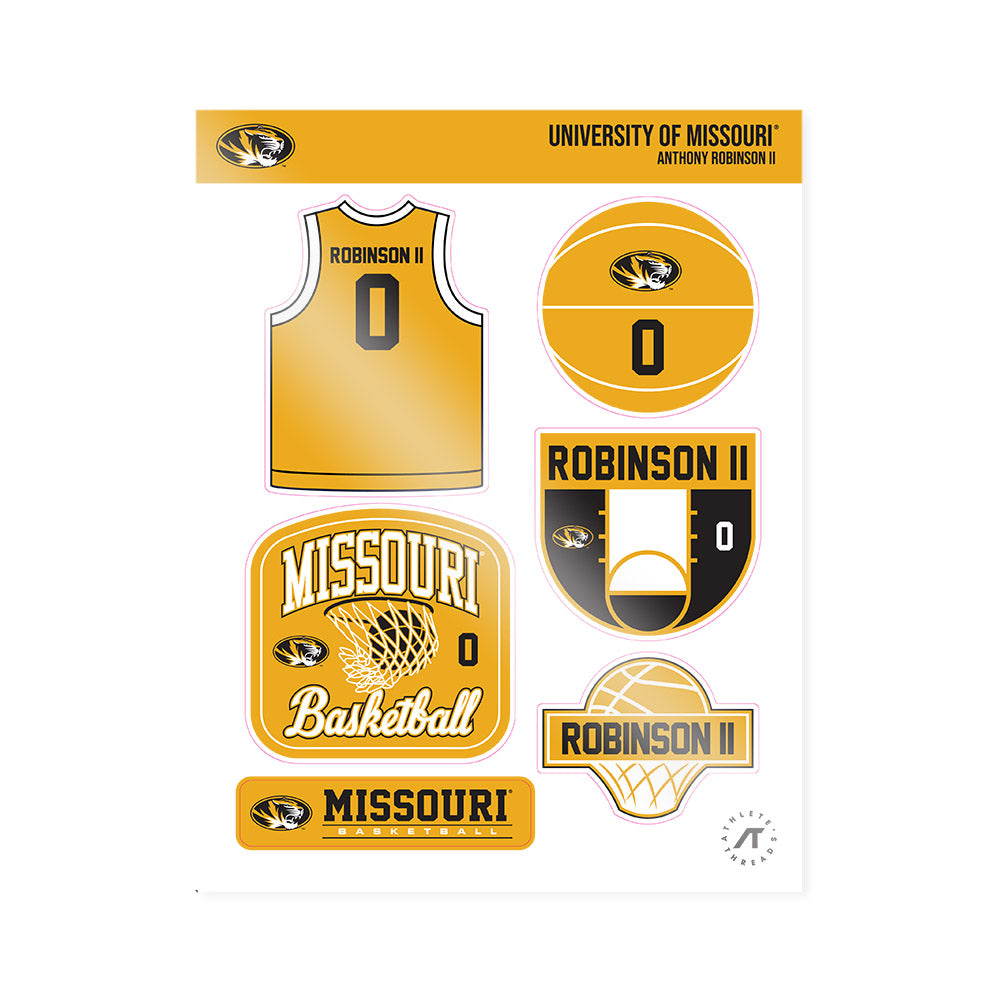 Missouri - NCAA Men's Basketball : Anthony Robinson II - Sticker Sheet-0
