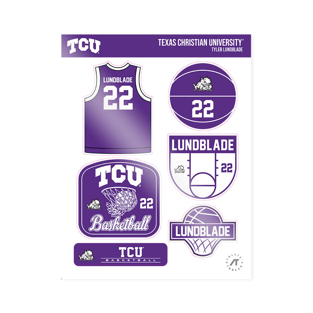 TCU - NCAA Men's Basketball : Tyler Lundblade - Sticker Sheet-0