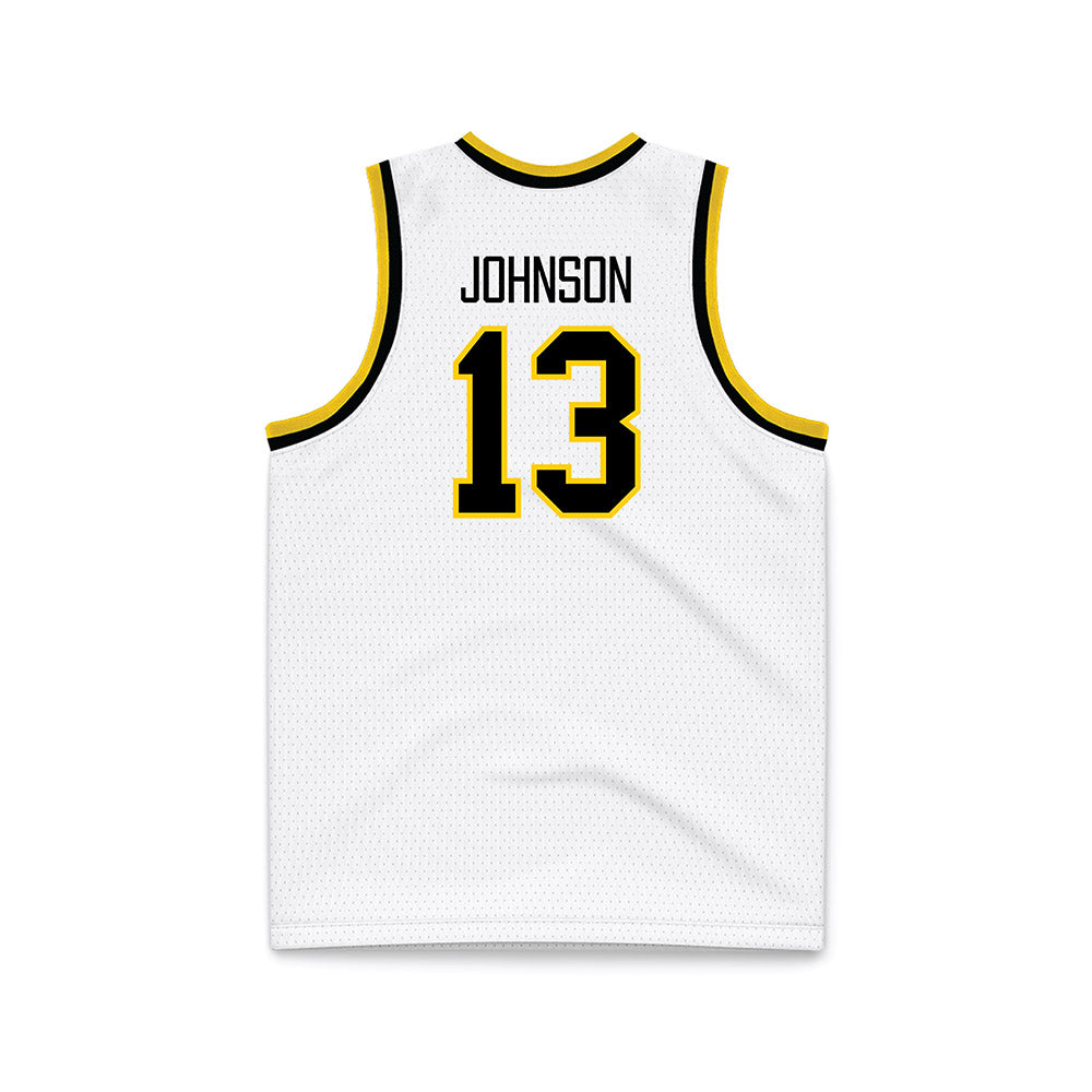 Iowa - NCAA Women's Basketball : Kennise Johnson - White Basketball Jersey-1