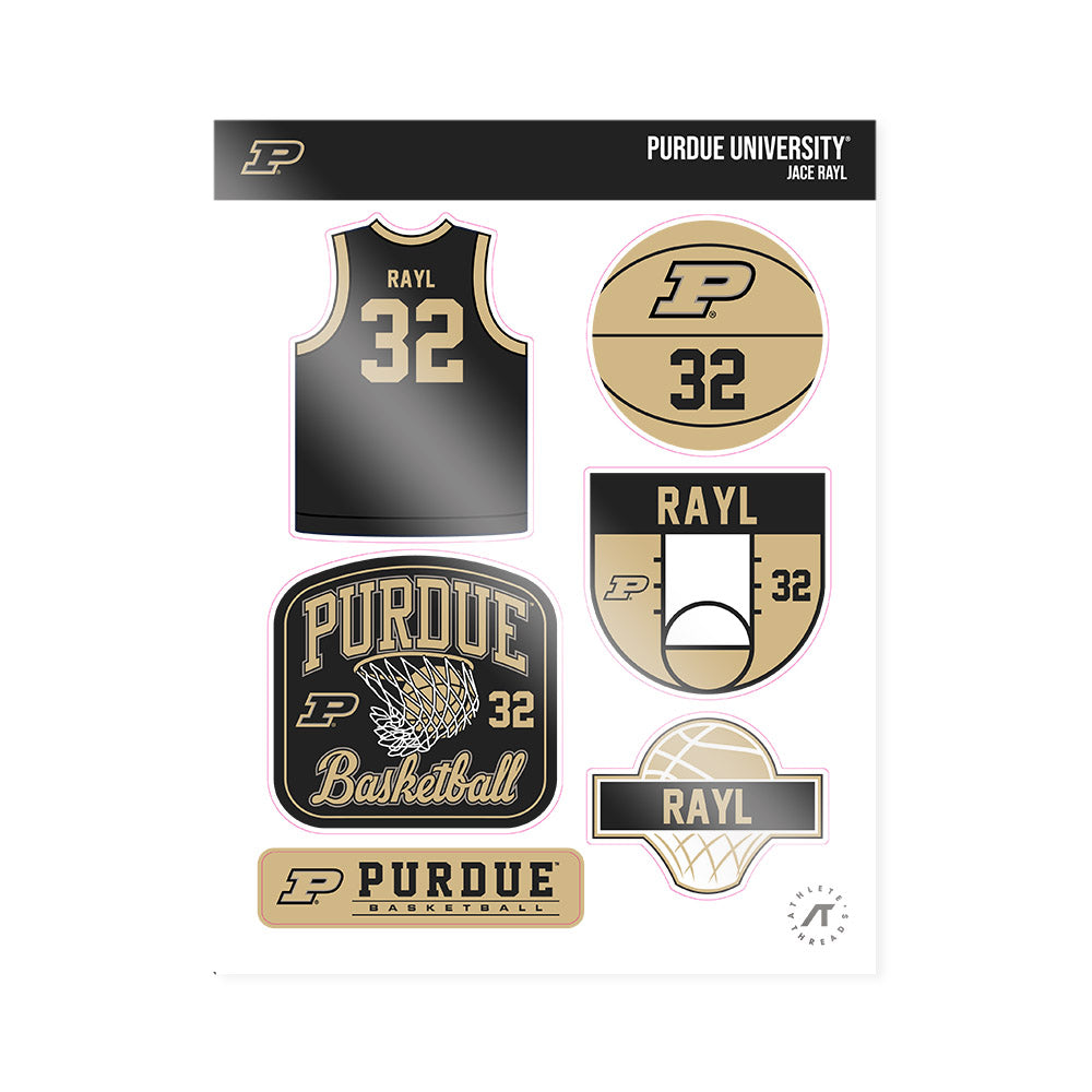 Purdue - NCAA Men's Basketball : Jace Rayl - Sticker Sheet-0