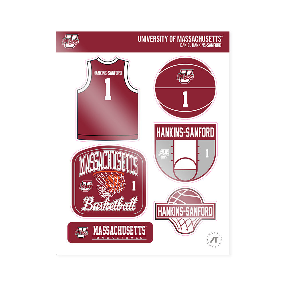 UMass - NCAA Men's Basketball : Daniel Hankins-Sanford - Sticker Sheet-0