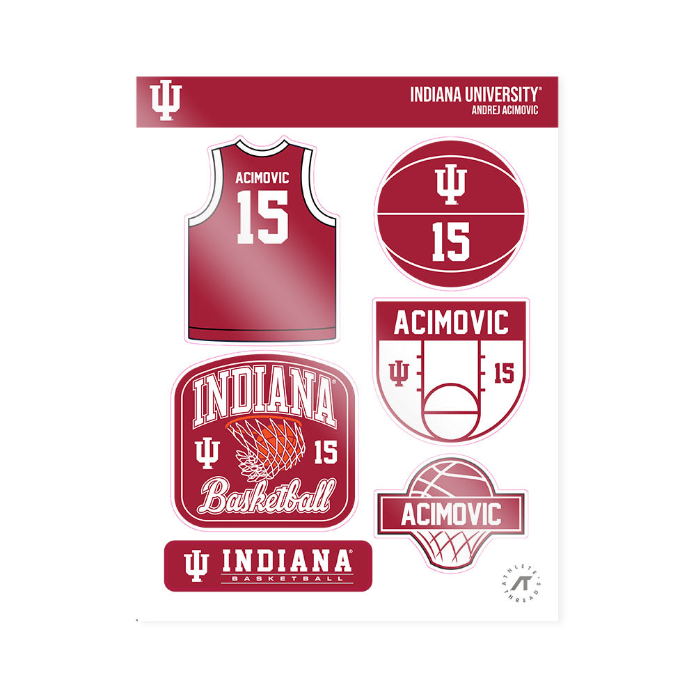 Indiana - NCAA Men's Basketball : Andrej Acimovic - Sticker Sheet-0