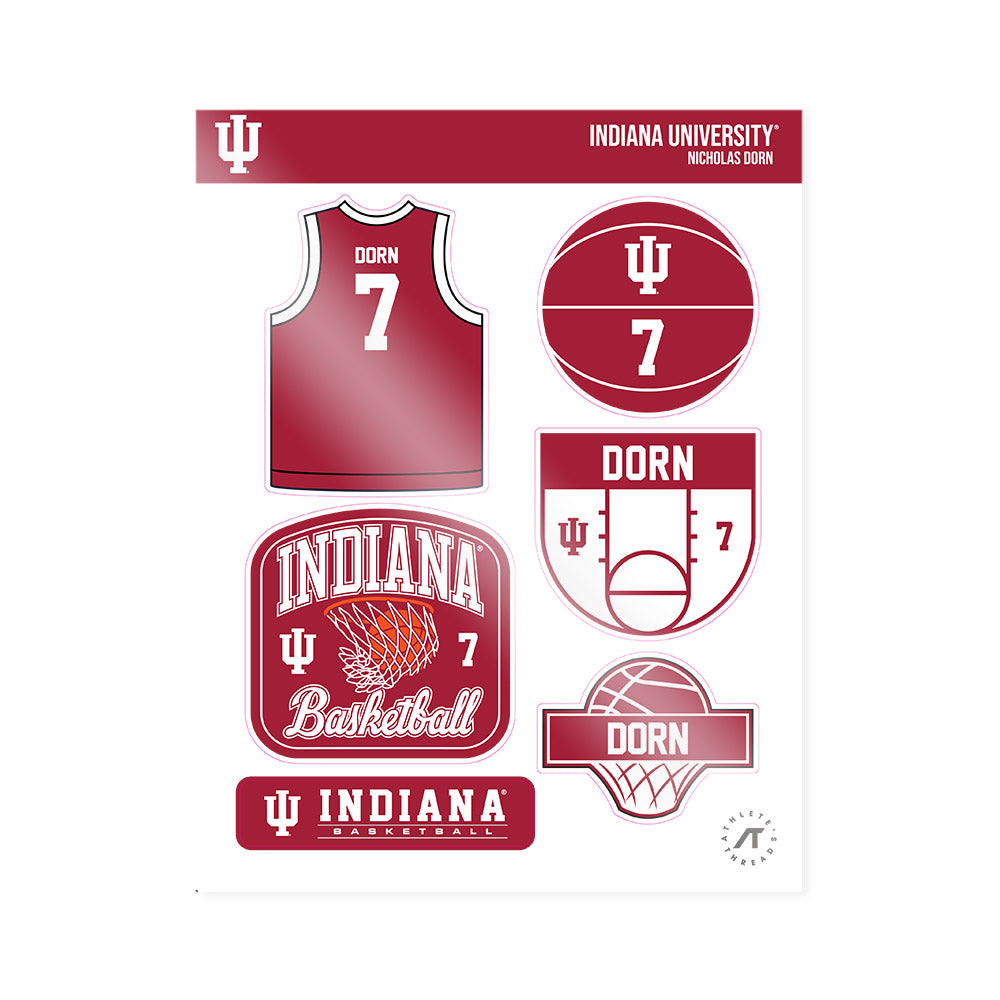 Indiana - NCAA Men's Basketball : Nicholas Dorn - Sticker Sheet-0