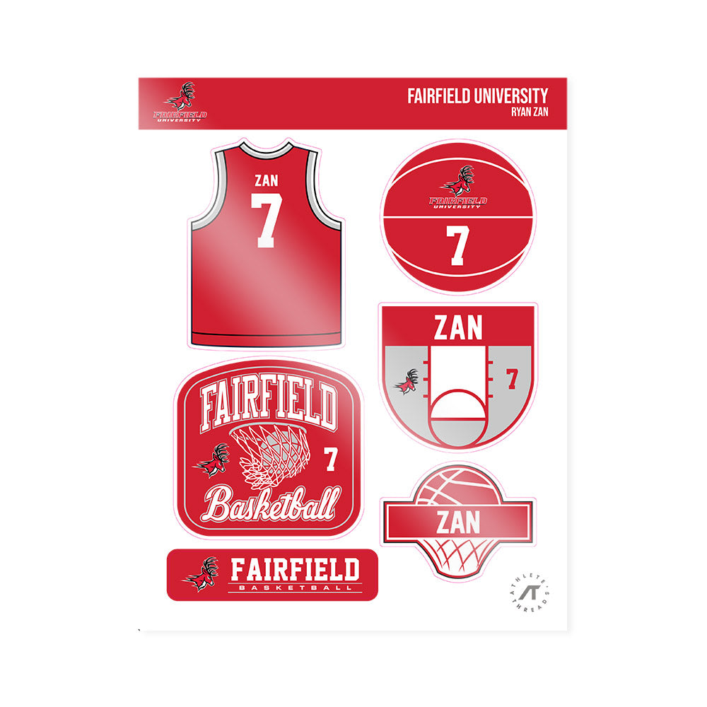 Fairfield - NCAA Men's Basketball : Ryan Zan - Sticker Sheet-0