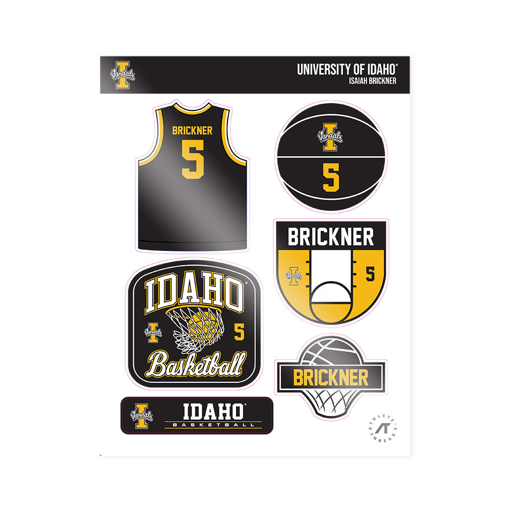 Idaho - NCAA Men's Basketball : Isaiah Brickner - Sticker Sheet-0