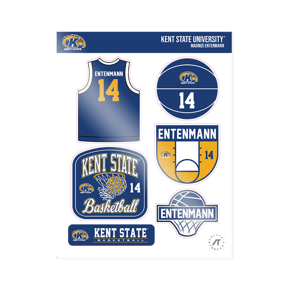 Kent State - NCAA Men's Basketball : Magnus Entenmann - Sticker Sheet-0