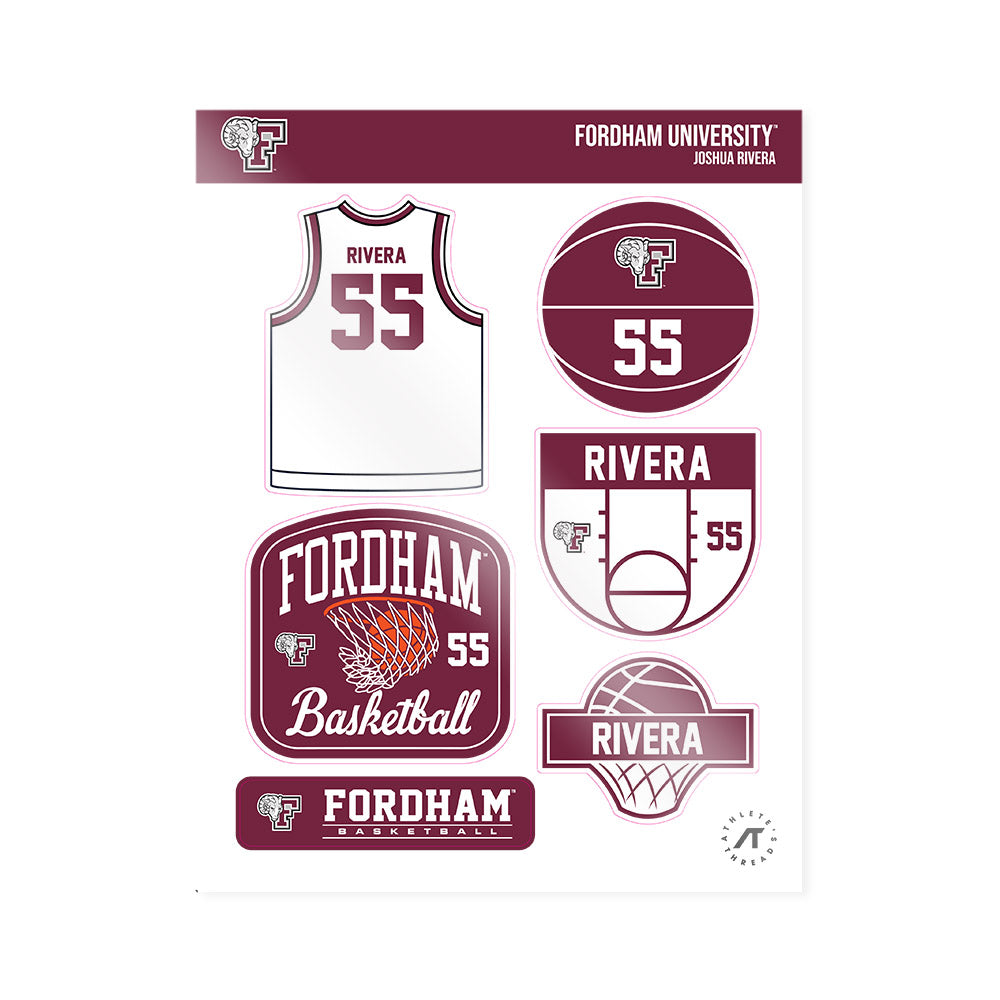 Fordham - NCAA Men's Basketball : Joshua Rivera - Sticker Sheet-0