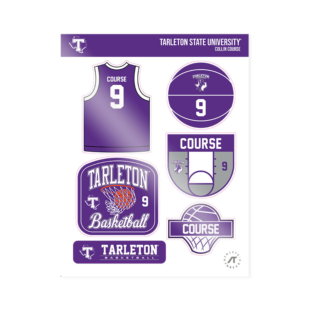 Tarleton State - NCAA Men's Basketball : Collin Course - Sticker Sheet-0