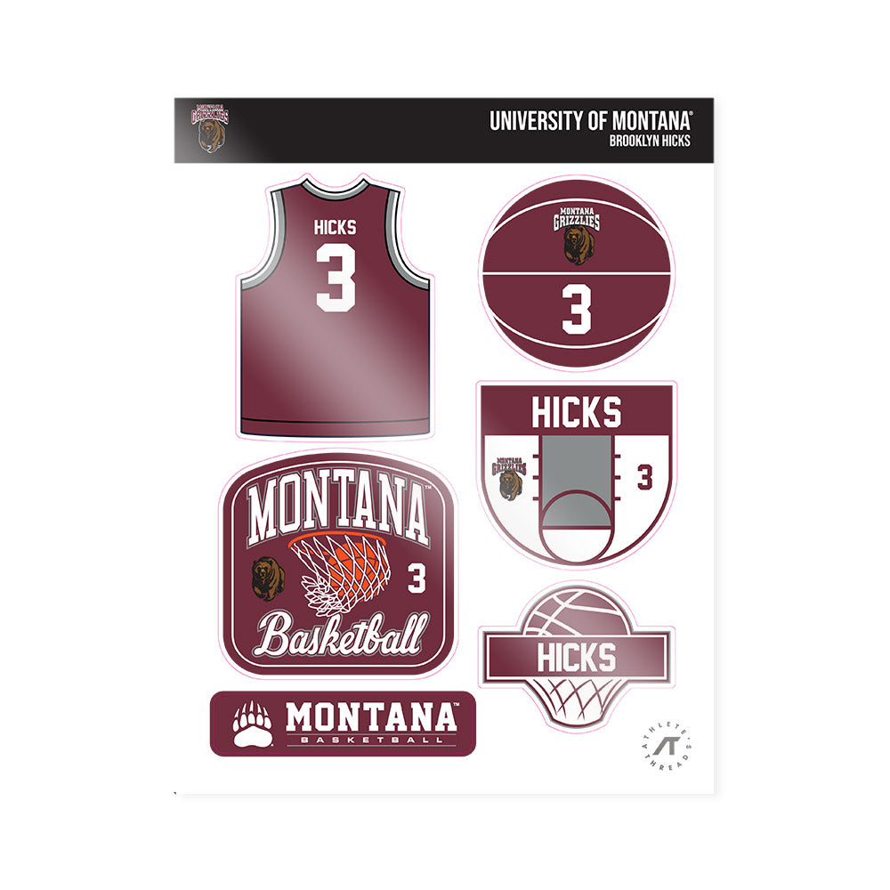 Montana - NCAA Men's Basketball : Brooklyn Hicks - Sticker Sheet-0