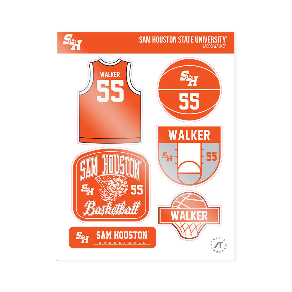 SHSU - NCAA Men's Basketball : jacob walker - Sticker Sheet-0