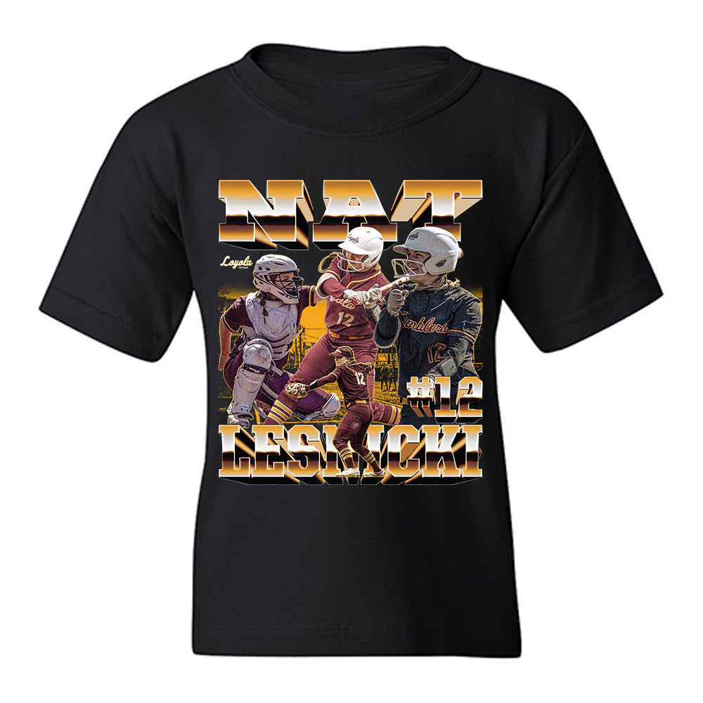 Loyola - NCAA Softball : Nat Lesnicki - Collage Youth T-Shirt-0