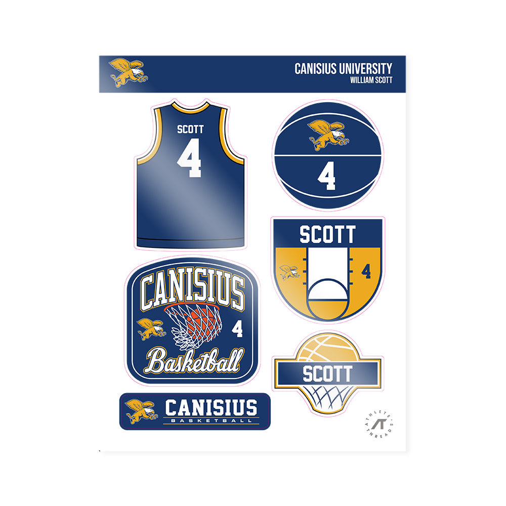 Canisius - NCAA Men's Basketball : William Scott - Sticker Sheet-0