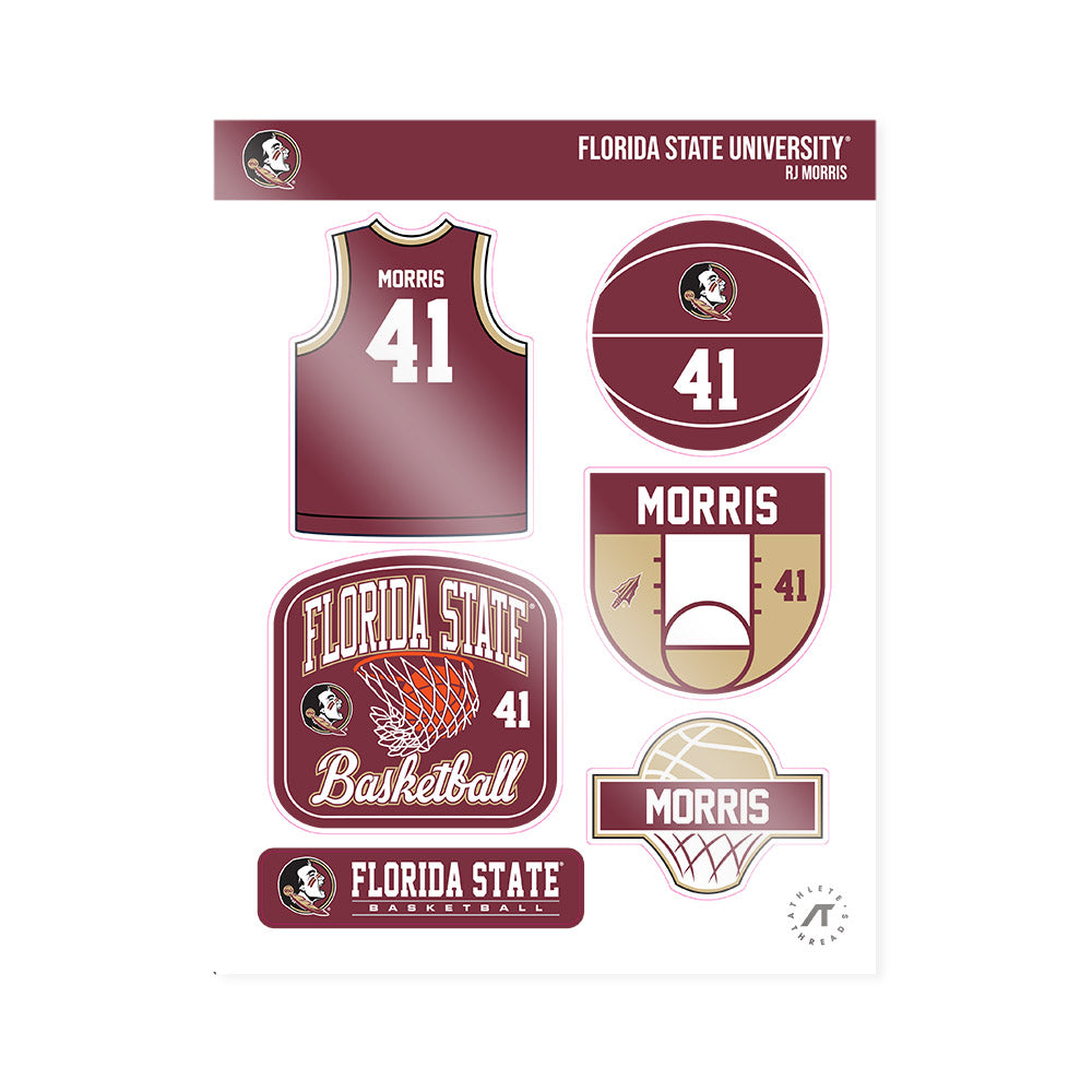 FSU - NCAA Men's Basketball : RJ Morris - Sticker Sheet-0