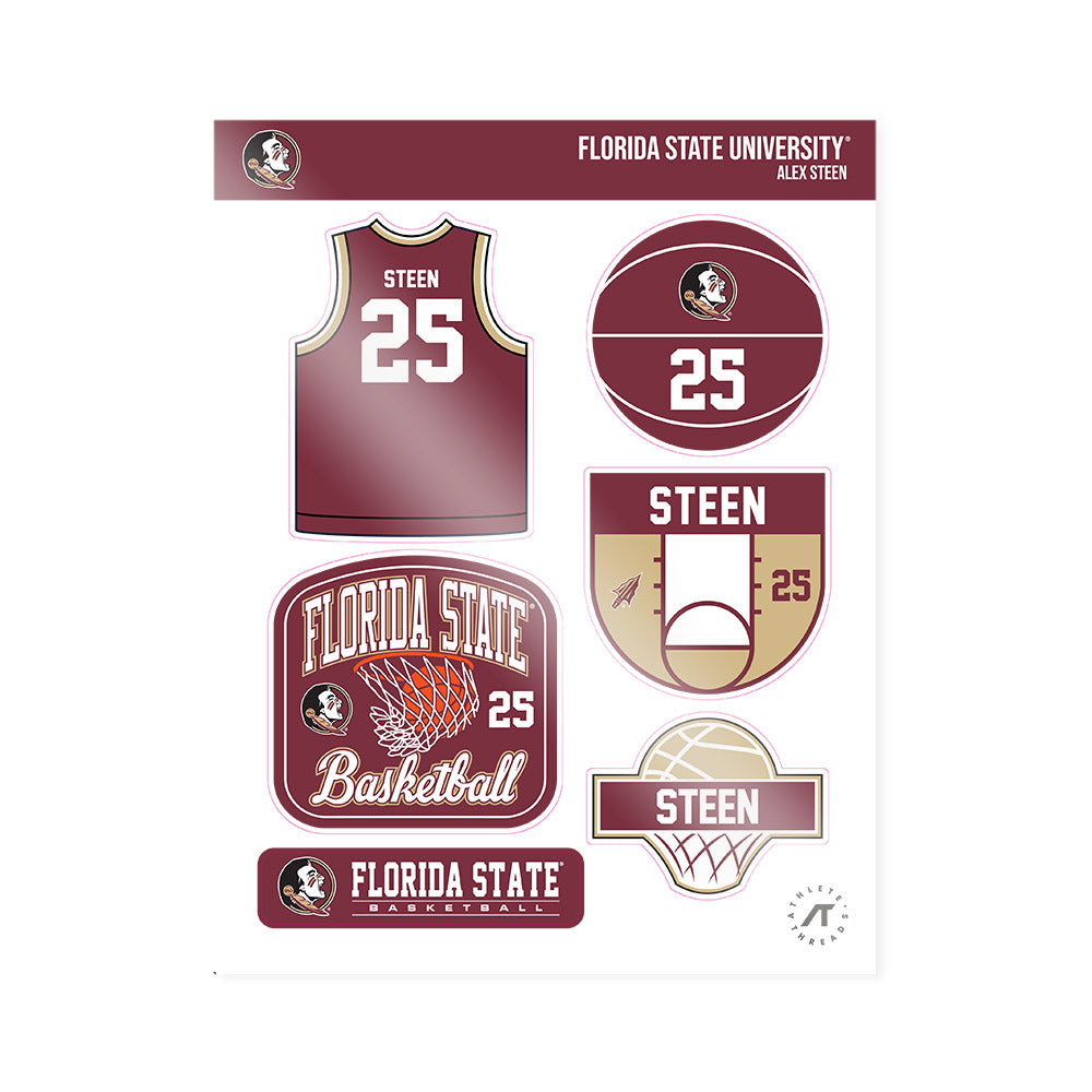 FSU - NCAA Men's Basketball : Alex Steen - Sticker Sheet-0