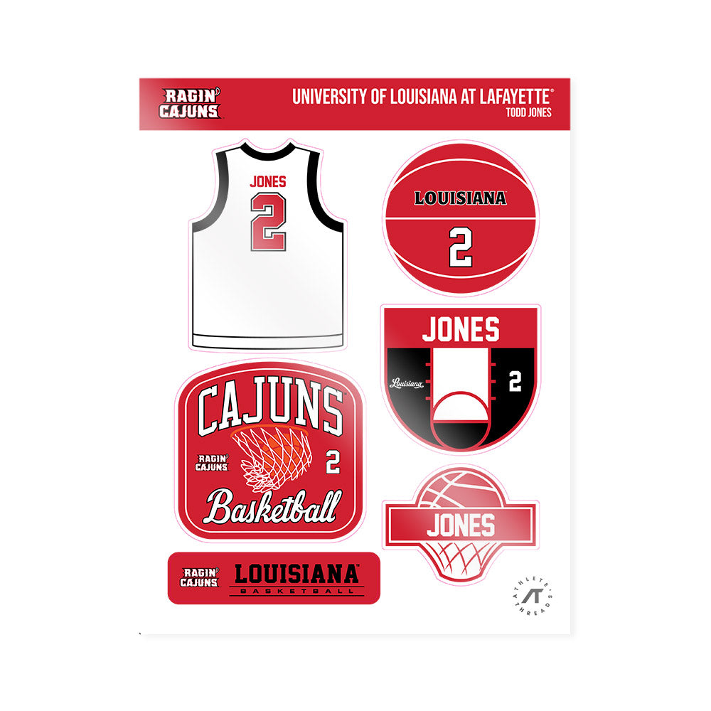Louisiana - NCAA Men's Basketball : Todd Jones - Sticker Sheet-0