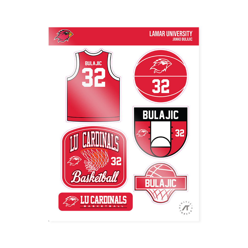 Lamar - NCAA Men's Basketball : Janko Bulajic - Sticker Sheet-0