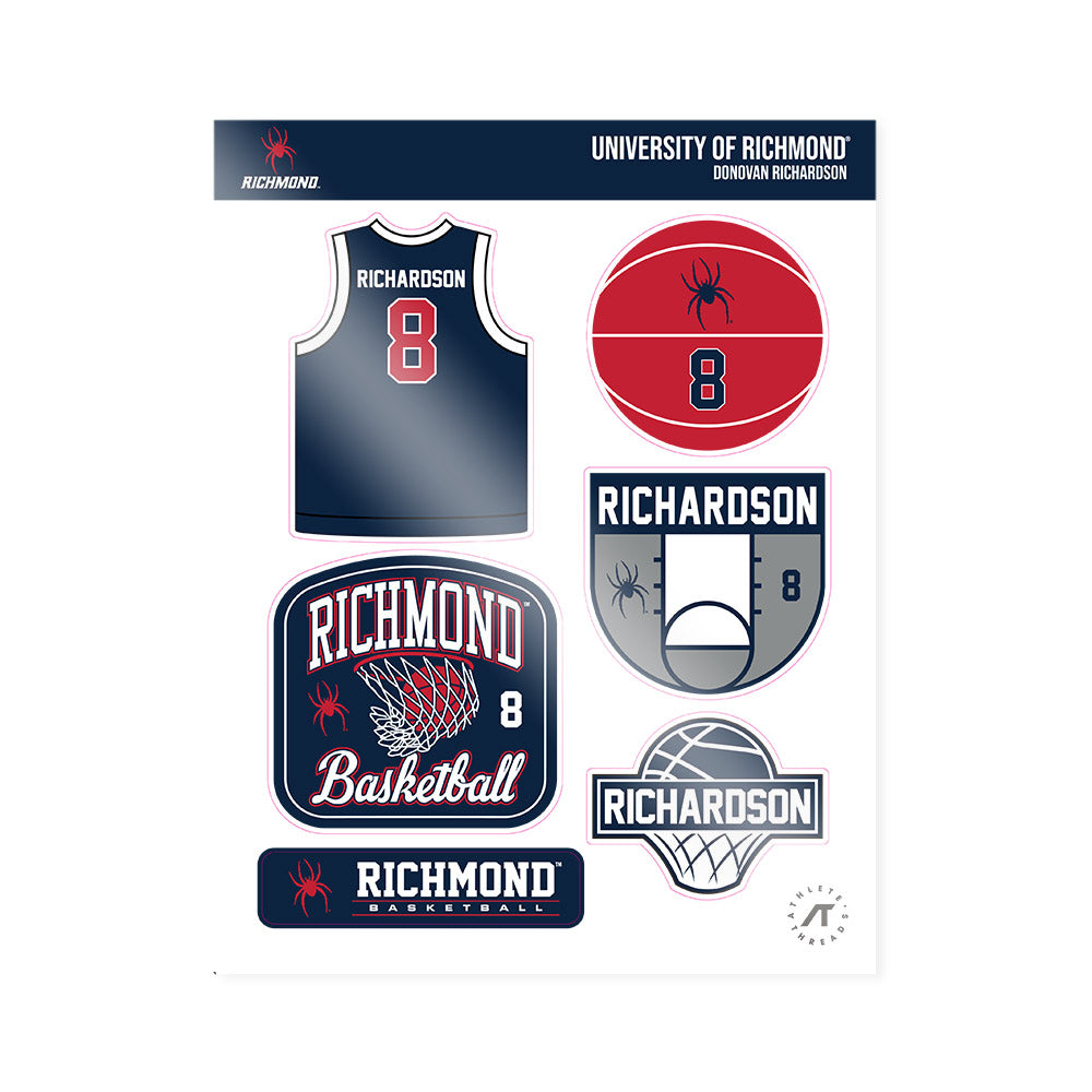 Richmond - NCAA Men's Basketball : Donovan Richardson - Sticker Sheet-0