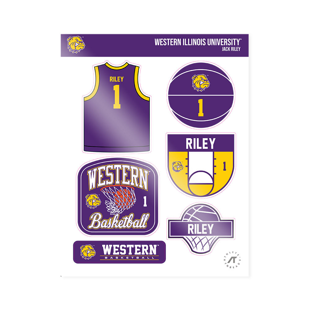 WIU - NCAA Men's Basketball : Jack Riley - Sticker Sheet-0