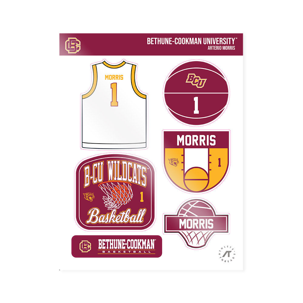 Bethune - NCAA Men's Basketball : Arterio Morris - Sticker Sheet-0