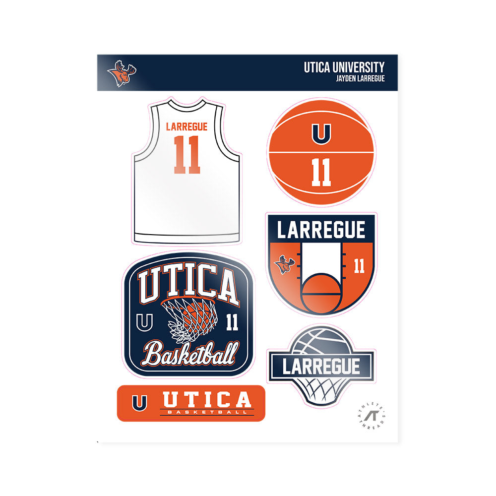 Utica - NCAA Men's Basketball : Jayden Larregue - Sticker Sheet-0