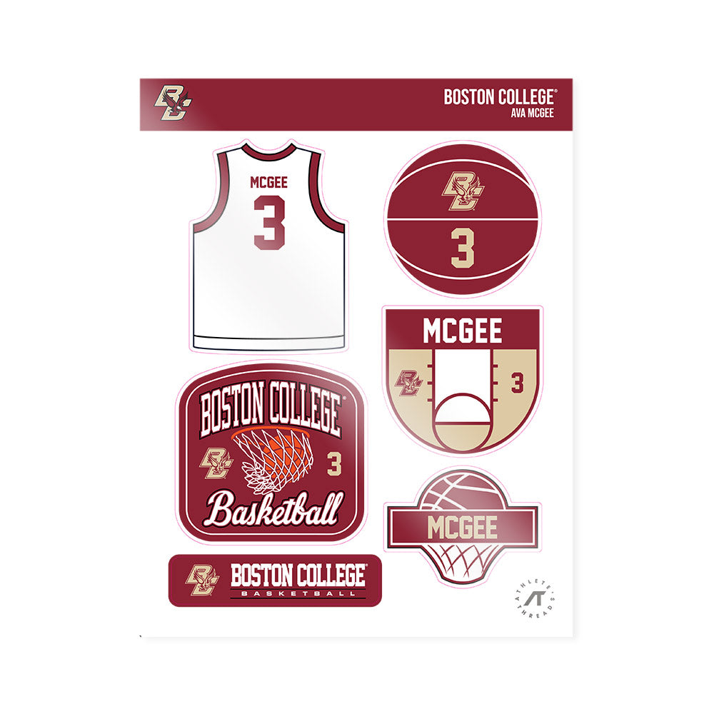 Boston College - NCAA Women's Basketball : Ava McGee - Sticker Sheet-0