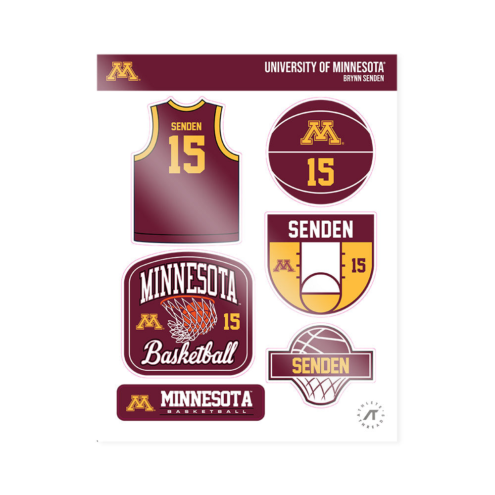 Minnesota - NCAA Women's Basketball : Brynn Senden - Sticker Sheet-0
