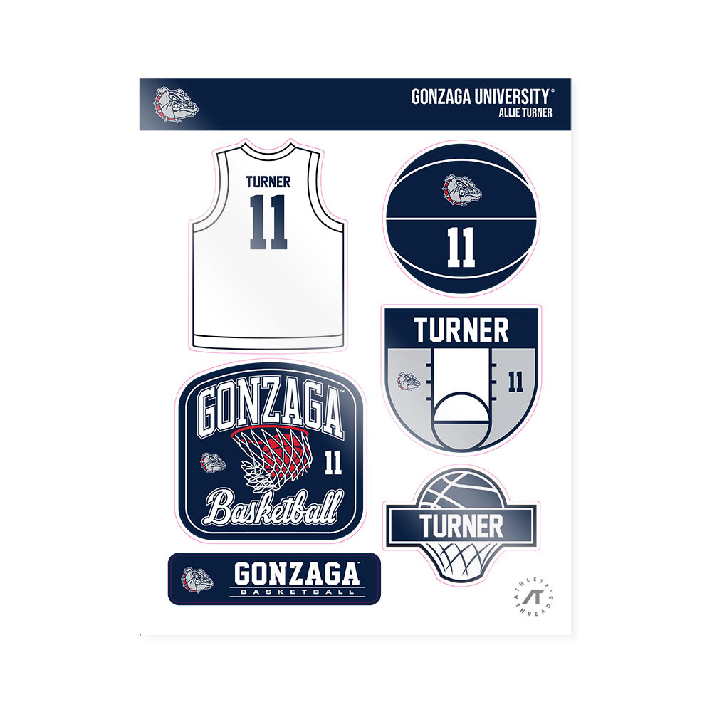 Gonzaga - NCAA Women's Basketball : Allie Turner - Sticker Sheet-0
