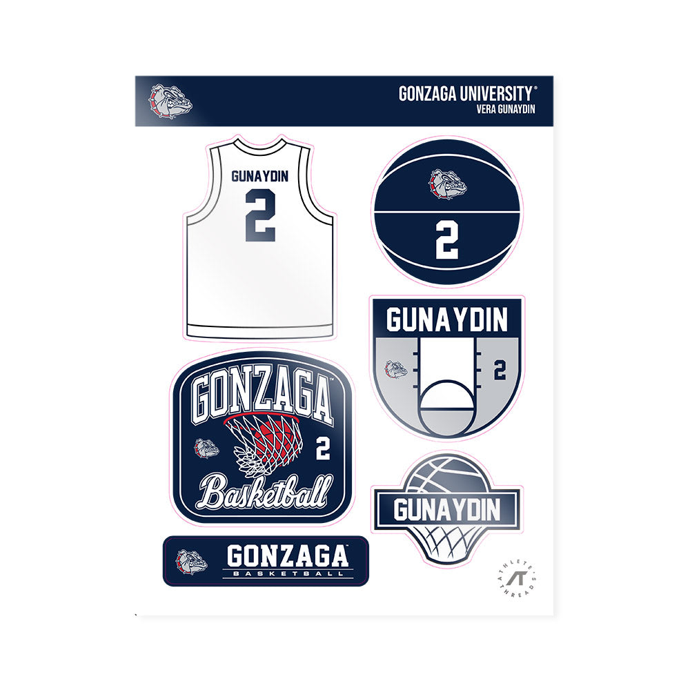 Gonzaga - NCAA Women's Basketball : Vera Gunaydin - Sticker Sheet-0