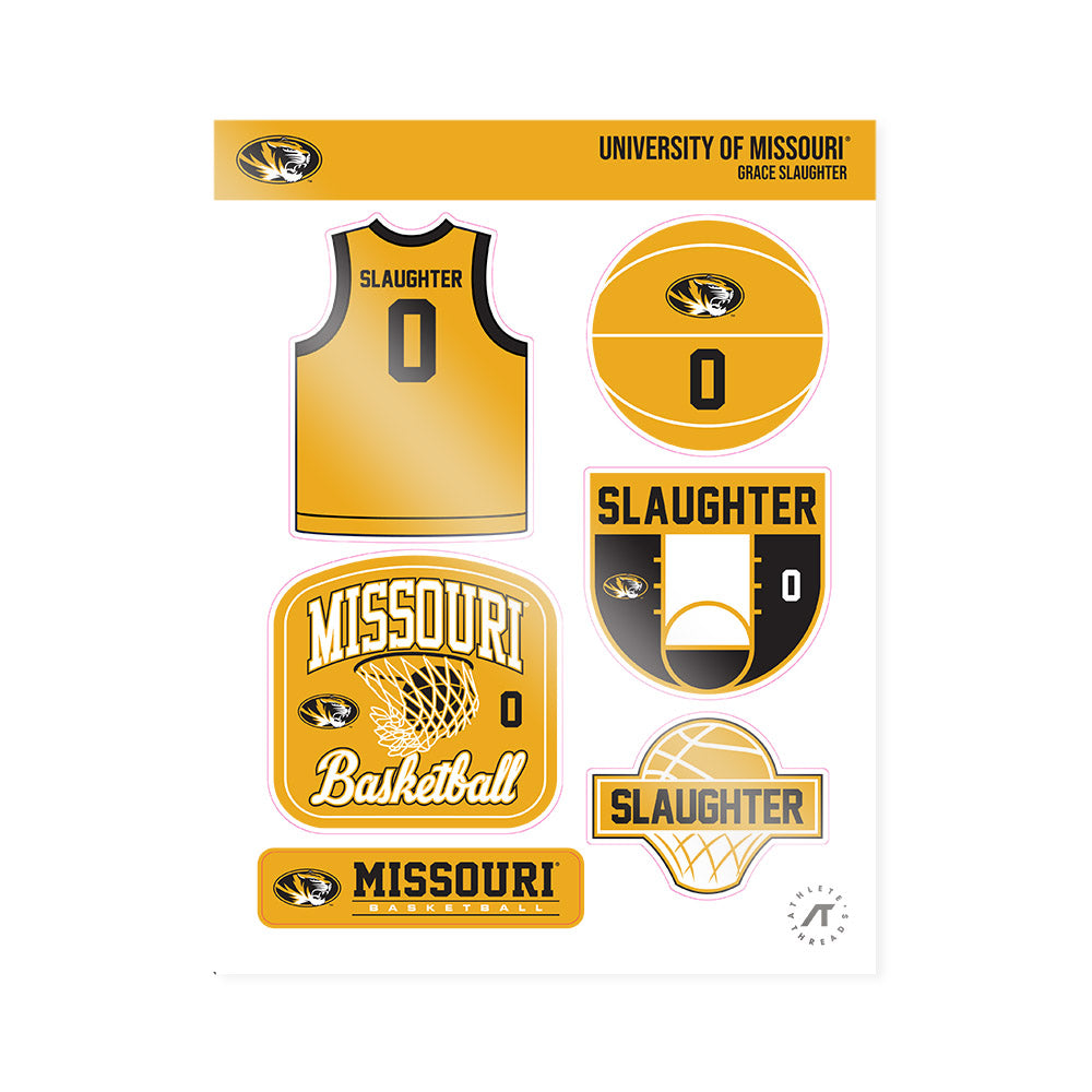 Missouri - NCAA Women's Basketball : Grace Slaughter - Sticker Sheet-0