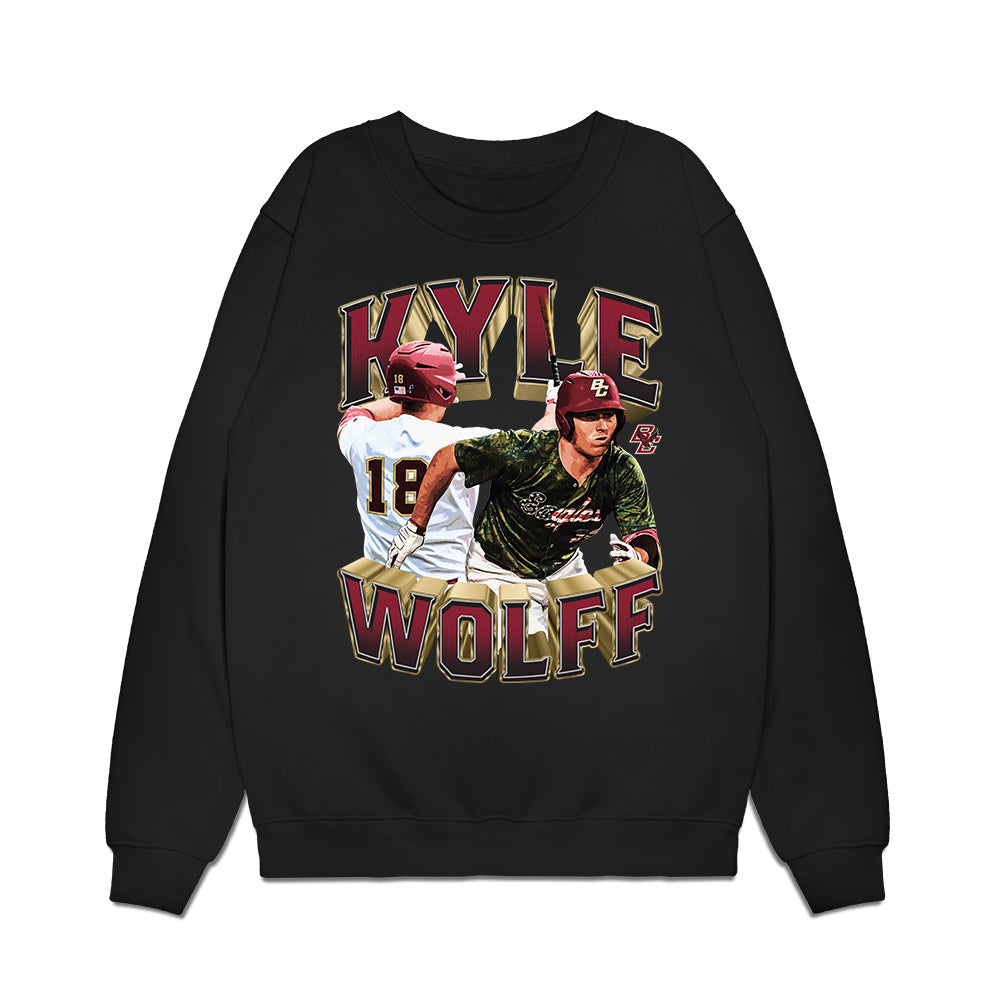 Boston College - NCAA Baseball : Kyle Wolff - Premium Crewneck Sweatshirt-0