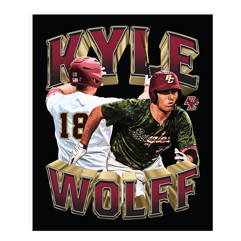 Boston College - NCAA Baseball : Kyle Wolff - Collage Poster 20x24-0