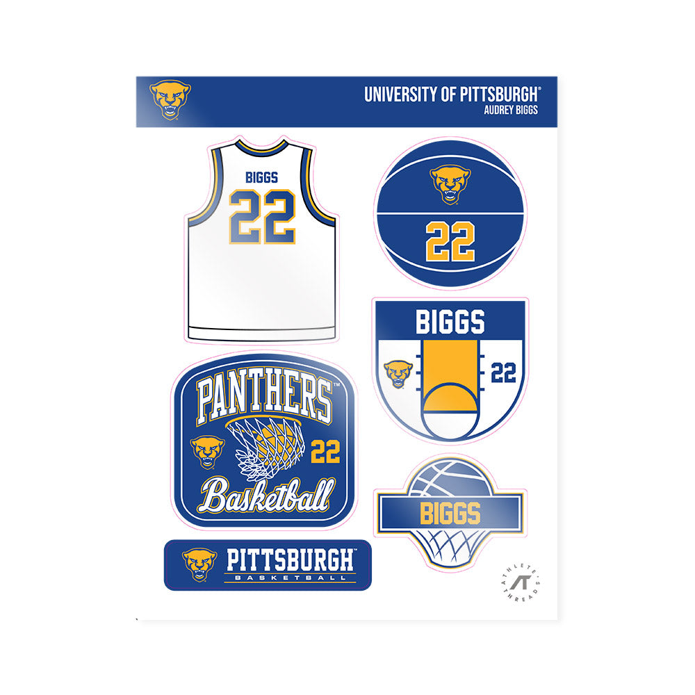 Pittsburgh - NCAA Women's Basketball : Audrey Biggs - Sticker Sheet-0