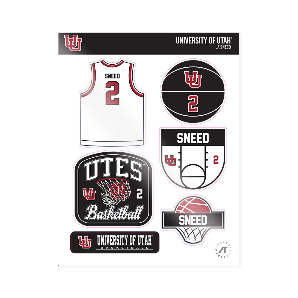 Utah - NCAA Women's Basketball : La Sneed - Sticker Sheet-0