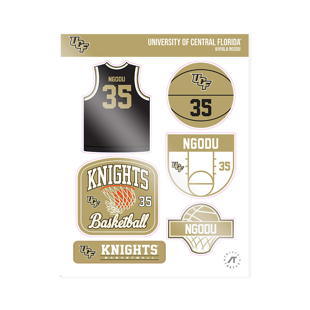 Central Florida - NCAA Women's Basketball : Khyala Ngodu - Sticker Sheet-0