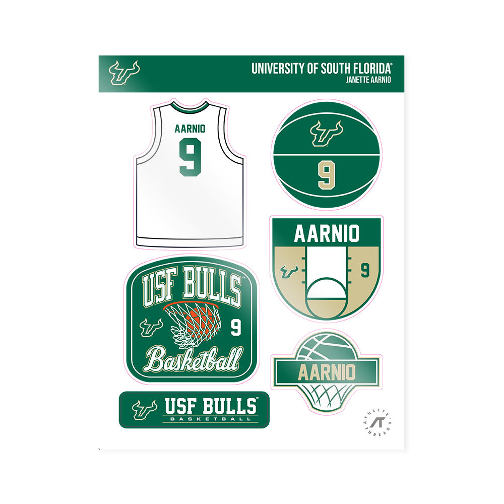 USF - NCAA Women's Basketball : Janette Aarnio - Sticker Sheet-0