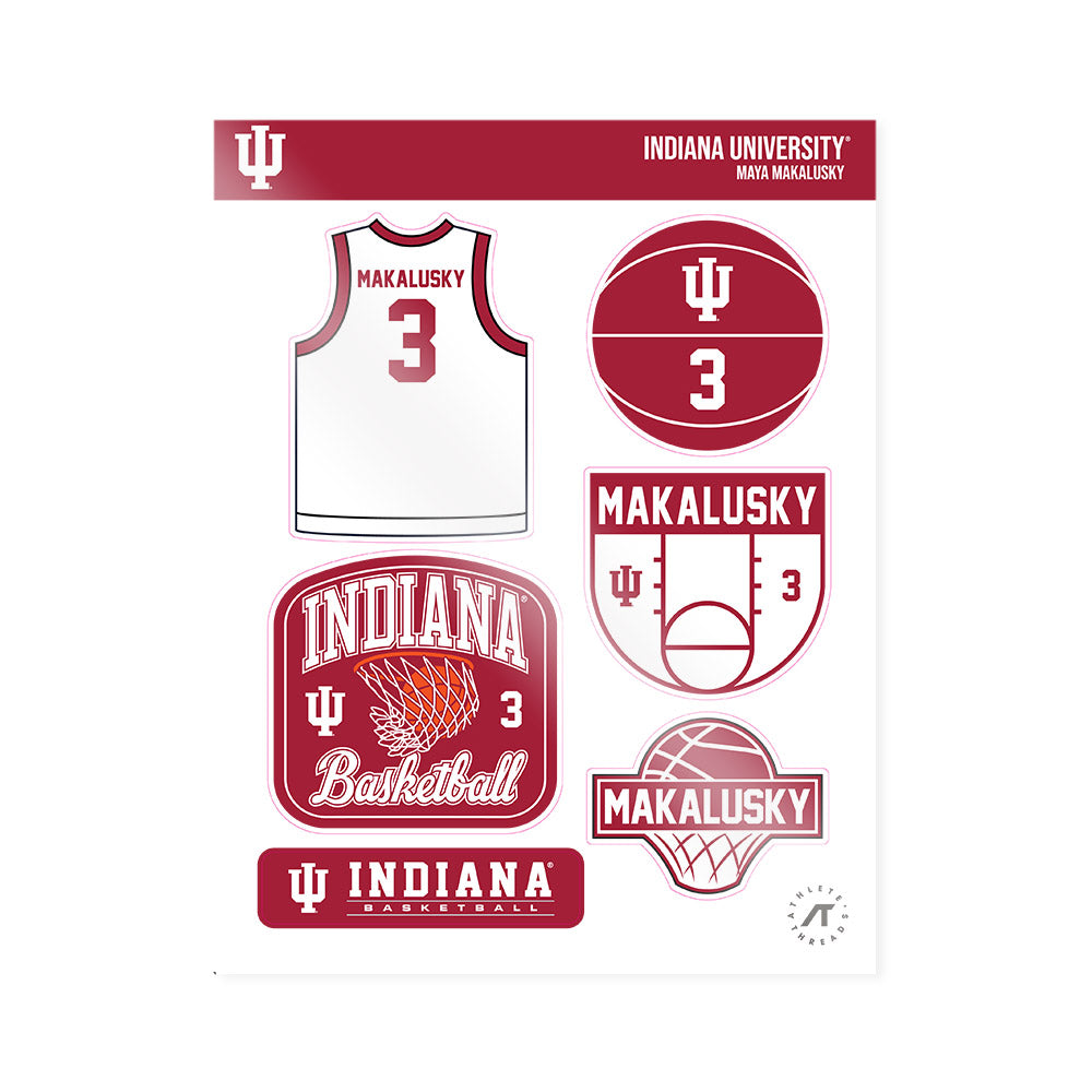 Indiana - NCAA Women's Basketball : Maya Makalusky - Sticker Sheet-0