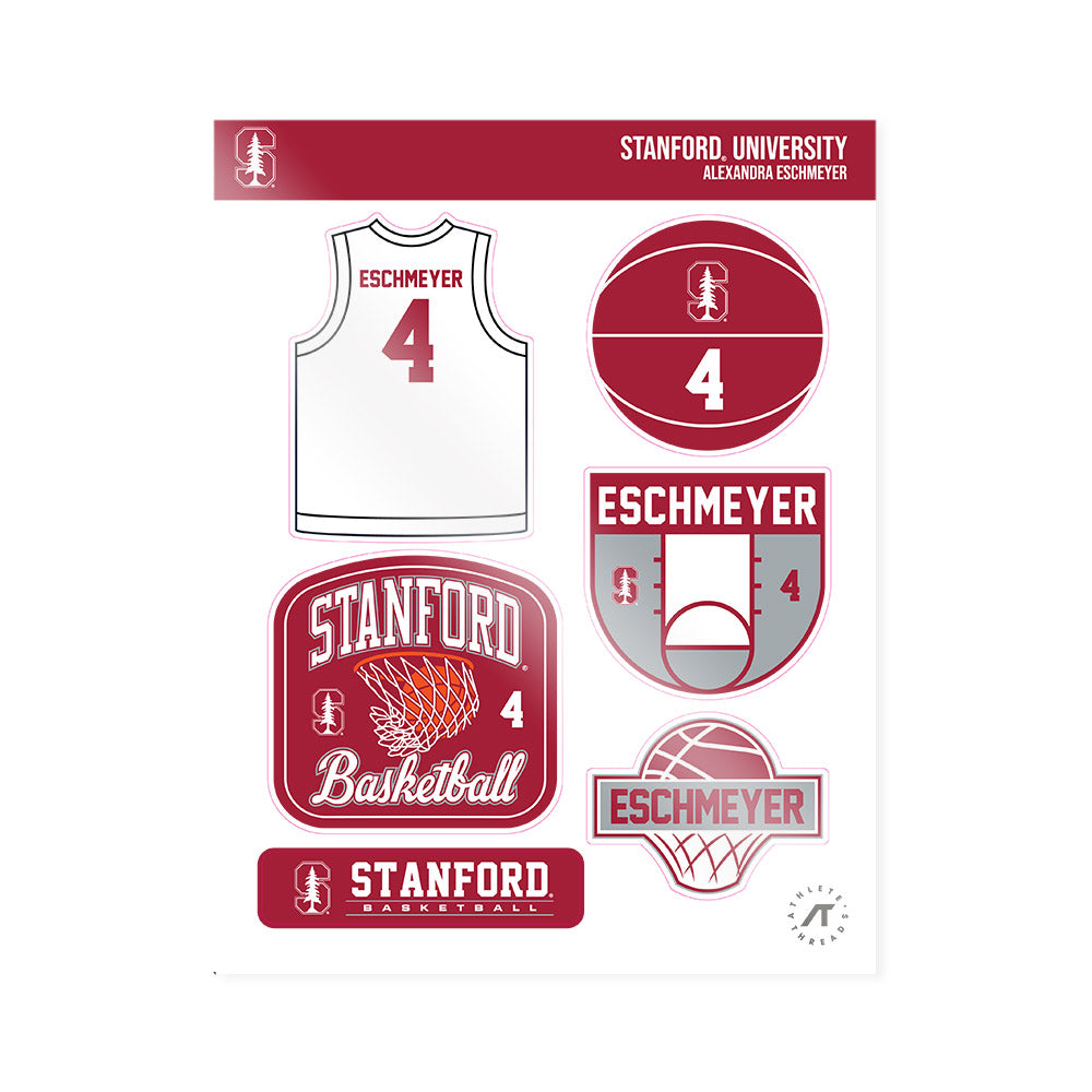Stanford - NCAA Women's Basketball : Alexandra Eschmeyer - Sticker Sheet-0