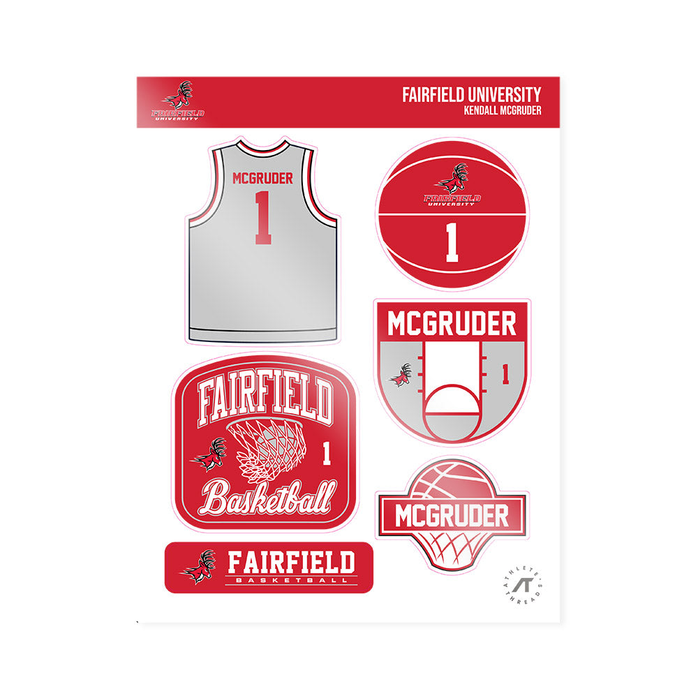 Fairfield - NCAA Women's Basketball : Kendall McGruder - Sticker Sheet-0